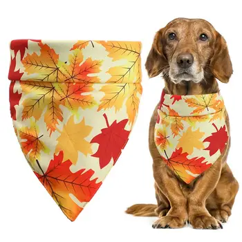 

1PCS Thanksgiving Pet Bandana Decorative Maple Leaf Pet Bib Triangle Cute Bandana Bib for Dogs Cats Pet Product Accessories
