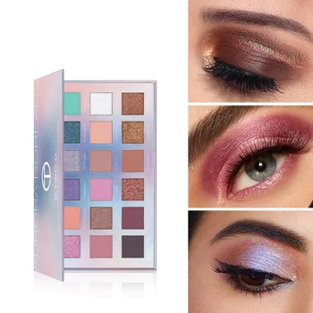 

2020 New 18 Colors Eyeshadow Palette Powder Easy To Blend Rich Color Glitter Shimmer Pigmented Aurora Borealis Eye Shadow Palett