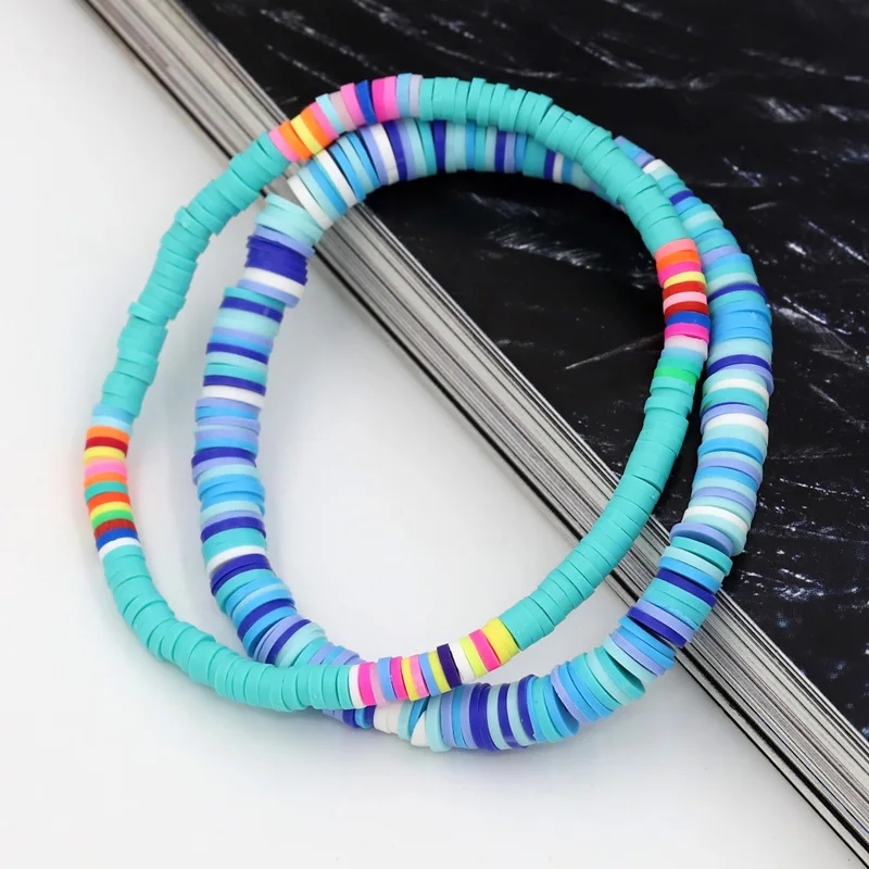 Combination Color Polymer Clay Wrist Jewelry Boho Bracelet - Image 4