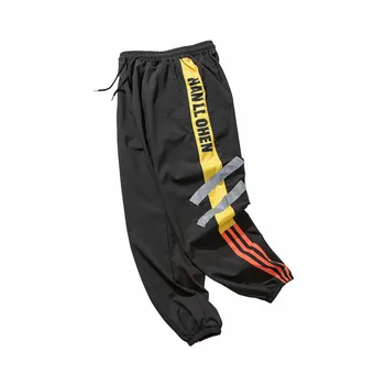 

New Mens Pants Autumn Joggers Patchwork Casual Drawstring Sweatpants Trouser Pants Comfortable Fashion Men Trousers Pants