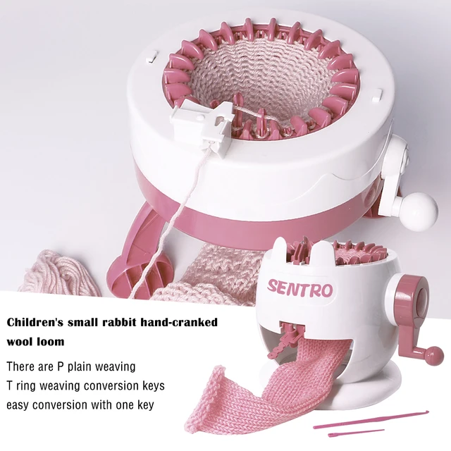 22/24 Needles Handmade Knitting Machine DIY Rotating Sewing Hand-Knitted Scarf Hat Sock Adult Child Knitting Tool Artifact Toys 2