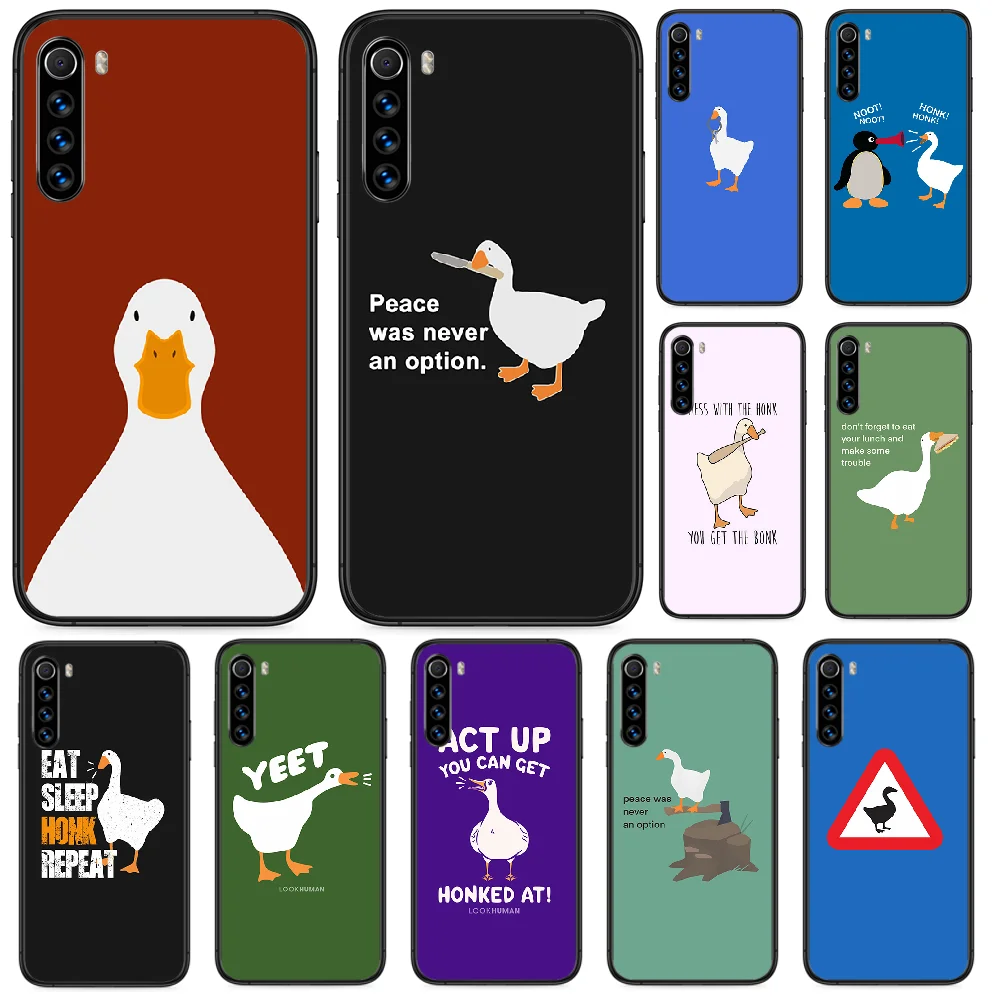 Untitled Goose Game Phone case For Xiaomi Redmi Note 4A 4X 5 6 6A 7 7A 8 8A 4 5A 8T Plus Pro black coque 3D hoesjes pretty | Мобильные