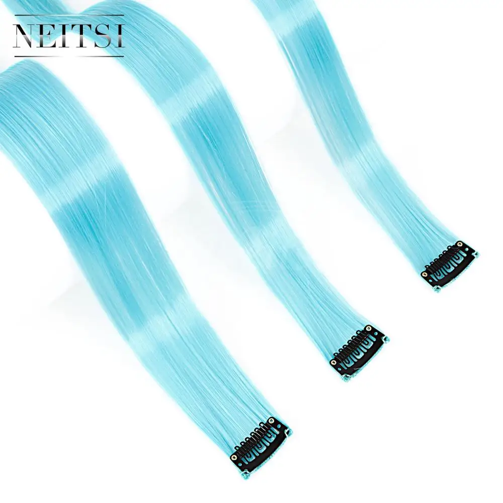 Neitsi 20 ''2 шт./упак. прямые синтетические волосы длинный одинарный зажим в# TF2513 цвет для женщин