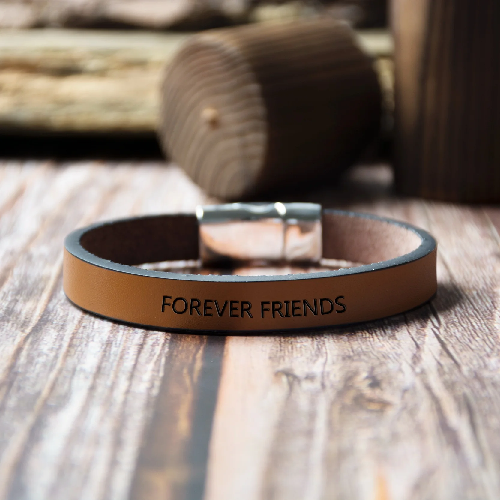 Кожаный браслет FOREVER FRIENDS, браслеты-манжеты для женщин и мужчин, браслет с мантрой, манжета, подарок для друзей