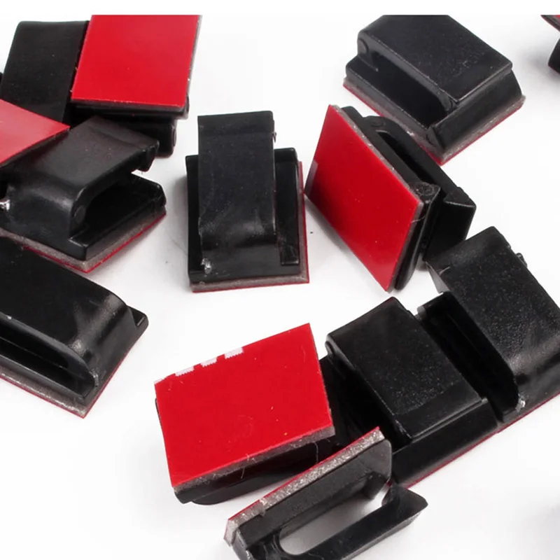 Car Self Adhesive Cable Clip Auto Driving Recorder Wire Management Clamps GPS Data Line Organizer Cord Tie Holder Fixed Clips