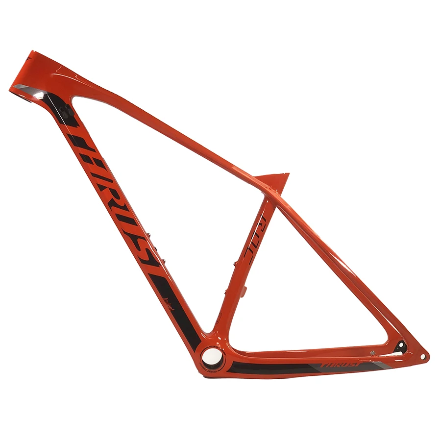 Orange Новинка T1000 тяга 29er BOOST mtb карбоновая рама для велосипеда Аксессуары для велосипеда комплект рамы: рама, зажим, гарнитура, задние вешалки - Цвет: Orange