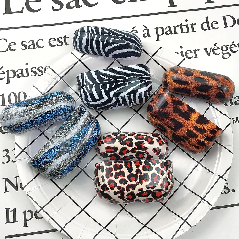 

Wireless Bluetooth Earphone Protective Cases for Airpods Pro Luxury Leopard Pattern Waterproof Silicone Cover for Apple Airpods