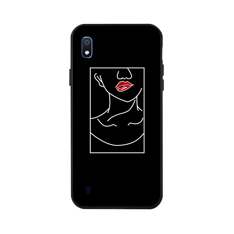Ojeleye Case For Samsung Galaxy A10 Case Fashion Black Silicon Cover For Samsung Galaxy A70 A50 A40 A10s A20s M30s A90 5G Covers - Цвет: X064