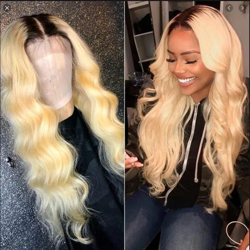 Dianteira do Laço Remy Cabelo Humano Peruca Livre Parte Estilo Brasileiro Onda Corpo nc - 613 150% Densidade 1 Remy cabelo humano peruca dianteira do laço