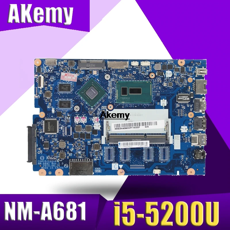 

For Lenovo Ideapad 100-15IBD 100 15IBD CG410 CG510 NM-A681 Motherboard i5-5200U 920M 1GB