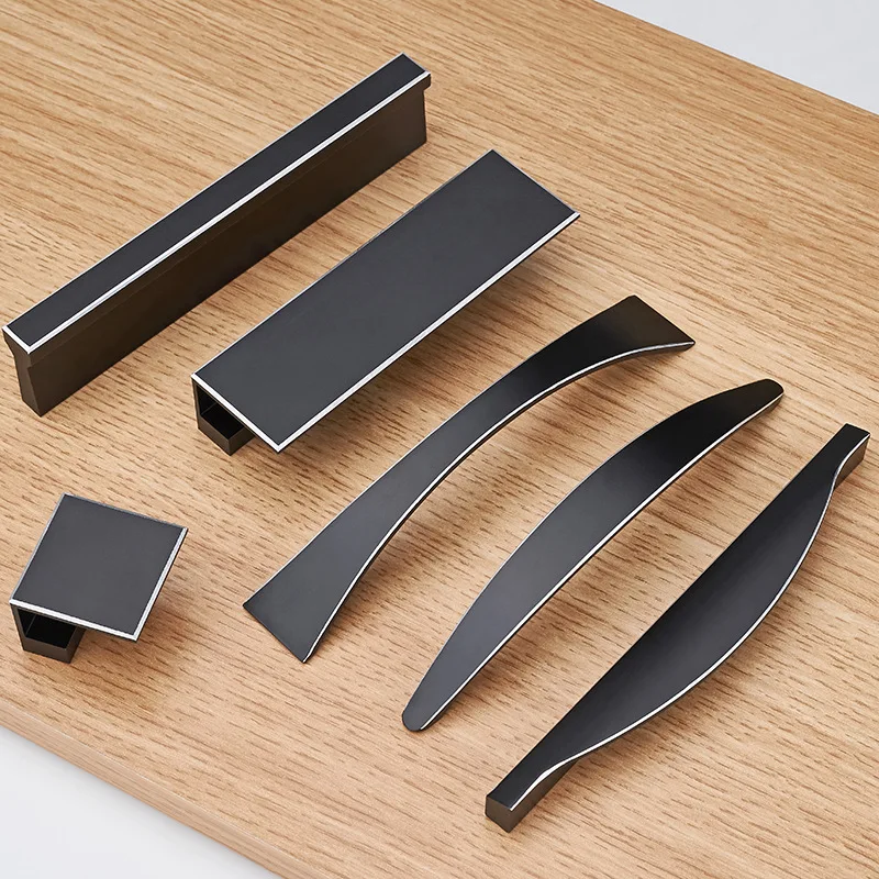 

European Style Black And White with Pattern Cabinet Wardrobe Handle Door Drawer Door Handle American-Style Single Bore Small Han