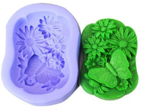 

3D Butterfly Flower Silicone Soap Mold Chocolate Mold Candle Soap DIY Mould Soap Making Mold Craft Art Cake Decoration Tool Mold