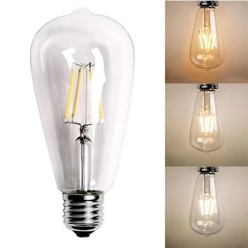 

E27 Vintage Retro Classic LED Bulb 2W-8W Screw LED Filament Light Bulb ST64 Globe Lamp