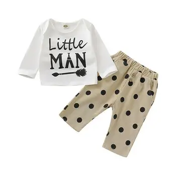 

Newborn Infant Baby Boys little man Tops Pants Leggings Outfits Set Clothes