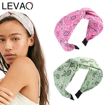 

LEVAO Satin Headbands Cross Print Hairband Bezel Turban Girls Hair Accessories Hair Hoops Women Headwear Hair Jewelry Head Bands