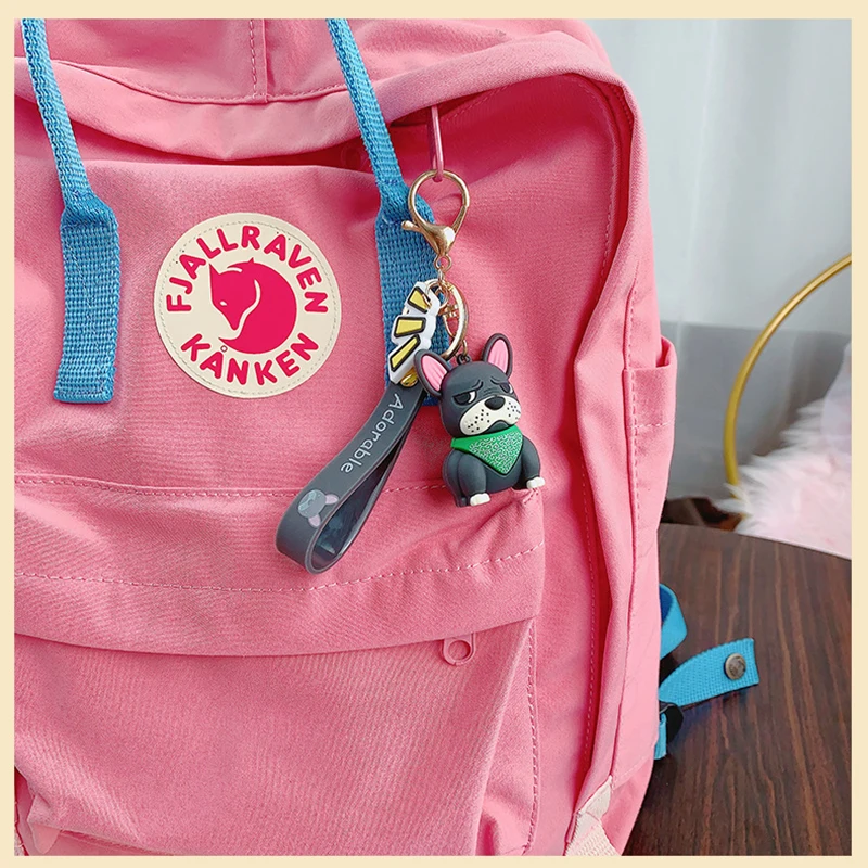 Модный брелок в виде французского бульдога мультяшной фантазии для женщин