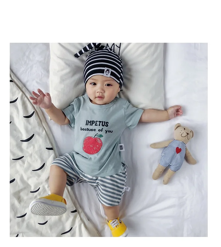 Новая детская модная красивая и удобная одежда с короткими рукавами и принтом летняя детская одежда корейская рубашка