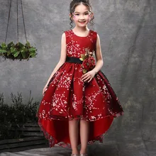 Рождественское платье для девочек с вышивкой; платье для дня рождения; Детские платья для девочек; костюм; элегантное платье принцессы; одежда; От 3 до 14 лет