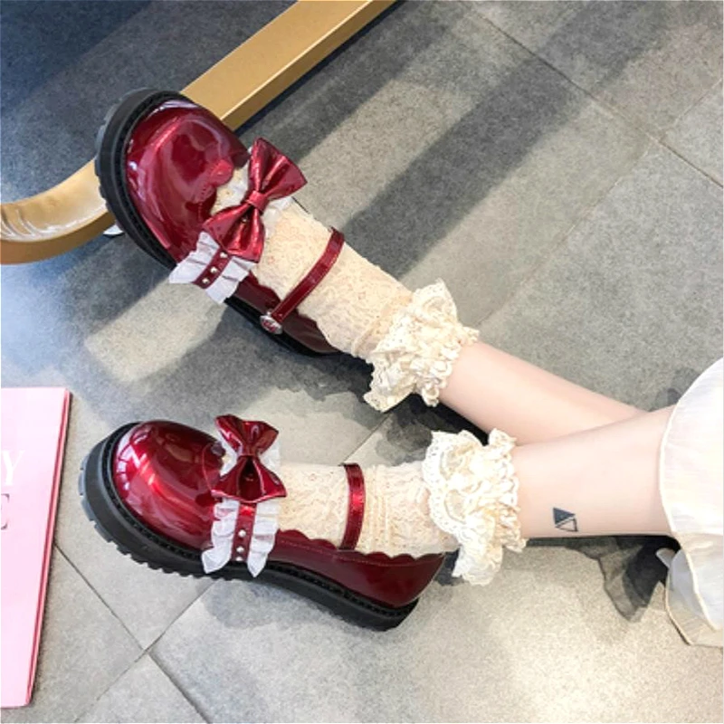 Jk Lolita Japanese Soft Sweet Girl Jk Uniform Shoes Woman New Lolita