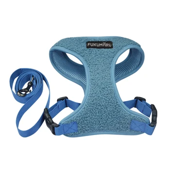 

FUKUMARU Dog Harness with Leash Summer Pet Adjustable Reflective Vest Walking Lead for Puppy Polyester Mesh Harness for Dog