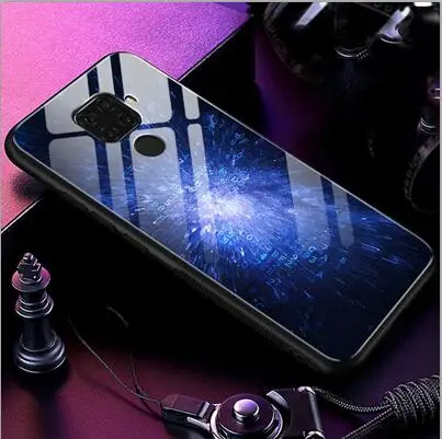 A7 Корпус для huawei Nova 5i Pro закаленное стекло Звездное из мягкого силикона с узором Чехлы для huawei Nova5i Pro задняя крышка Nova5iPro - Цвет: A7
