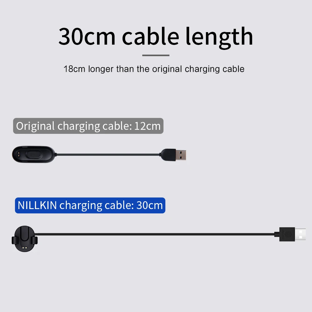 Для Xiaomi Mi Band 4 зарядного кабеля NILLKIN USB Зарядное устройство для Xiaomi Smart Band 4 Miband 4 Global зарядное устройство