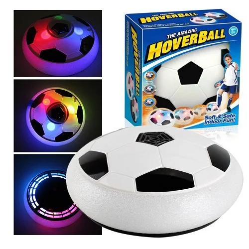 18CM BIG WHITE Воздушный мощный футбольный диск подвешиваемый Мини Забавный мяч Hover хоккейный пенный бампер вспышка светодиодный светильник детский тренировочный Glide пневматическая игрушка футбол - Цвет: 18CM BIG WHITE