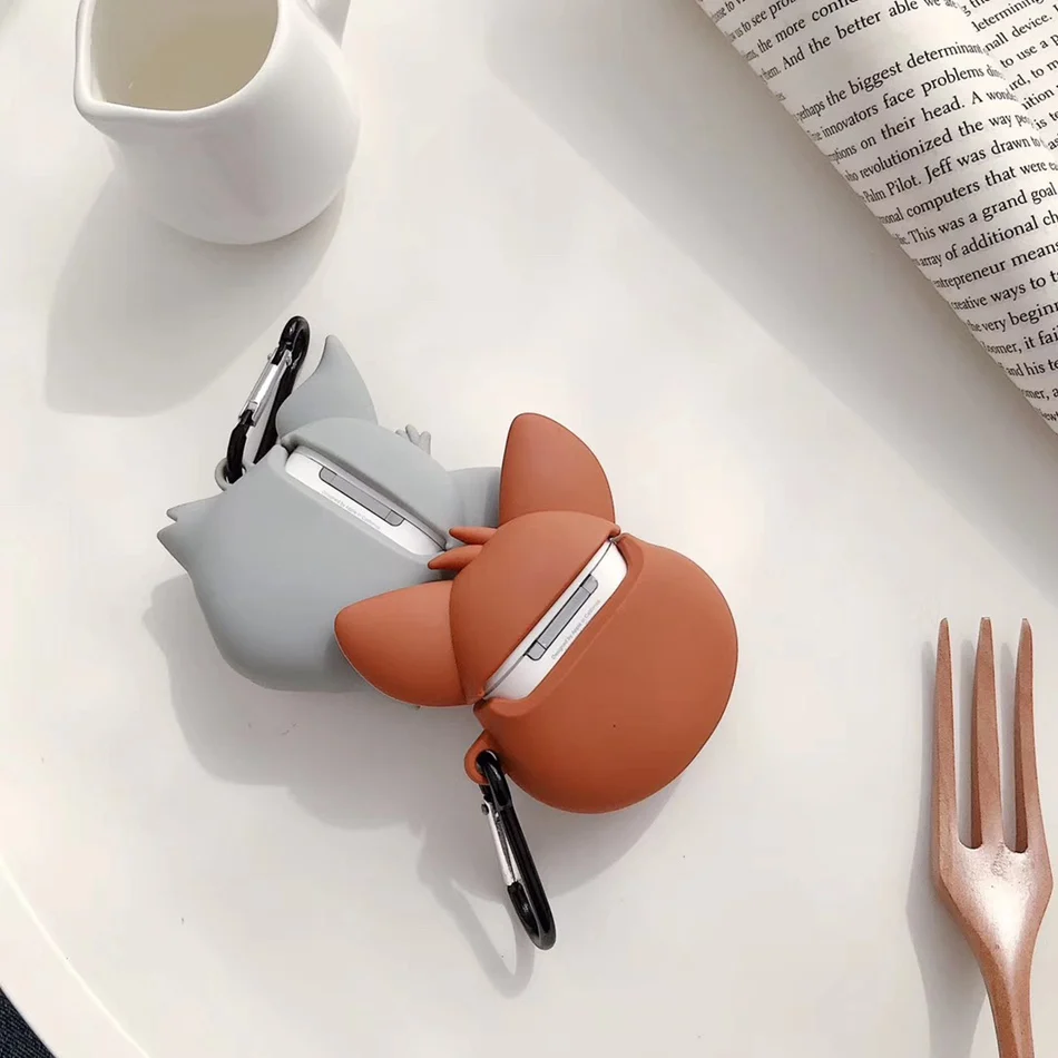 3D Bluetooth беспроводной чехол для наушников с кошкой для AirPods, силиконовый защитный чехол, аксессуары для Apple Air pods, зарядная коробка