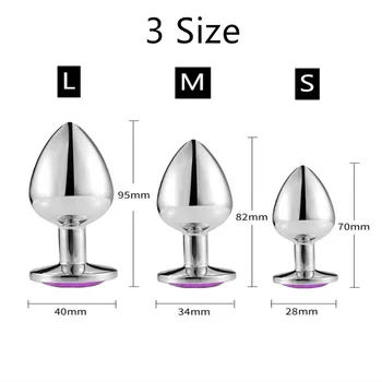 Anal Plug Sex Toys Mini Round Shaped  Metal Stainless Smooth Steel Butt Small Tail Female/Male Dildo Intimate Goods 3