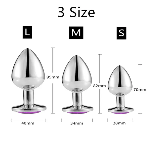Anal Plug Sex Toys Mini Round Shaped Metal Stainless Smooth Steel Butt Small Tail Female Male