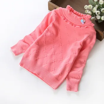 

Baby Girls Wear Knit Pullovers Flounces Sweaters Spring Autumn Fashion Sweater Winter Knitwear Enfants Pull Camisola da menina
