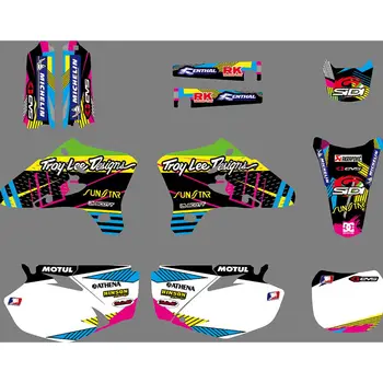 

Full Graphics Decals Stickers Motorcycle Background Custom Number Name 3M For YAMAHA YZ250F YZ450F YZF 250 450 2003 2004 2005