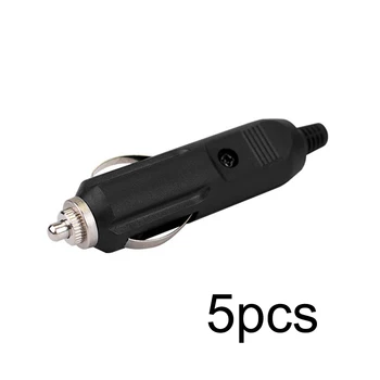

5Pcs Cigarette Lighter Plug Car Charging Head Interior Male Connector Plug Auto Electronic Parts Fuse High Temperature Resistant
