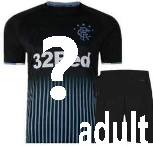 adult Sets for Glasgow Rangers uniforms men running T-shirts training suits blank custom set - Цвет: Многоцветный