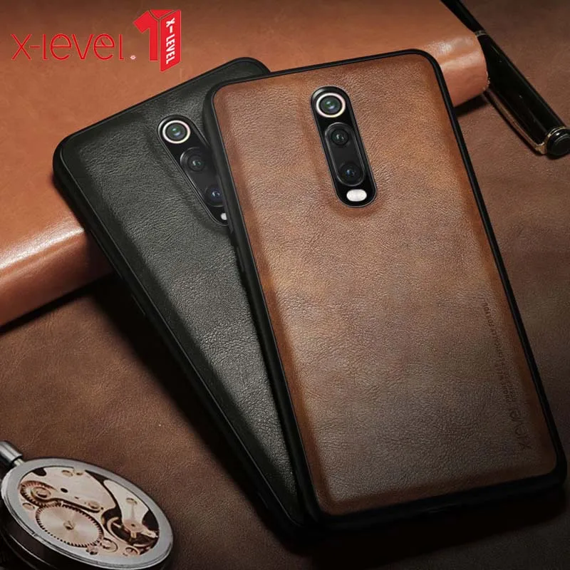 

For Xiaomi Redmi K20 Mi 9T 9T Pro Case X-Level Retro Leather Soft Silicone Edge Back Cover for Redmi K20 Pro Case Capa Quality