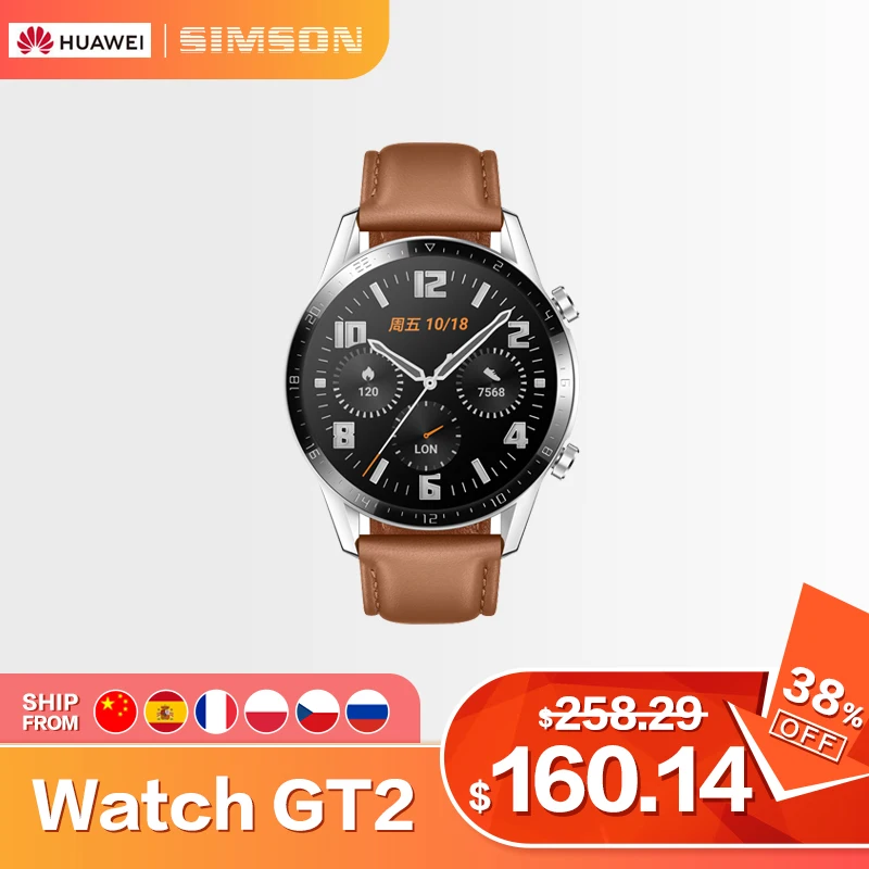 Huawei Watch GT 2 Global Version Bluetooth 5.1 Blood Oxygen14 Days Battery Life Phone Call Heart Rate Android iOS Smart Watch