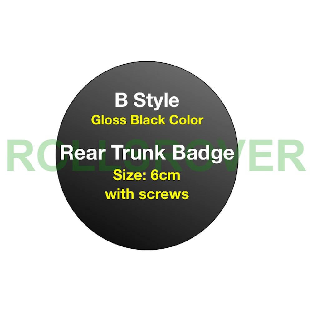 

ROLLSROVER 6cm Gloss Black Rear Trunk Lid Tailgate Door Emblem Badge For Mercedes Benz Car Styling B Logo With Screws