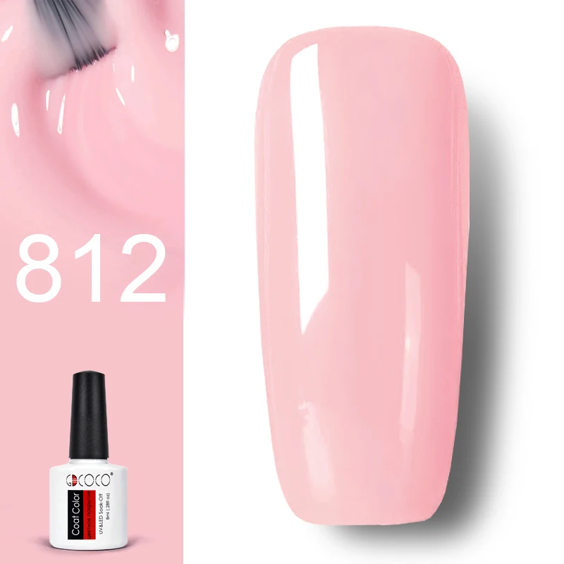 812 GDCOCO лак для ногтей nail Art Гель для дизайна Лаки 8 мл неонового цвета блестящие soak off-польский гель маникюр - Цвет: 812