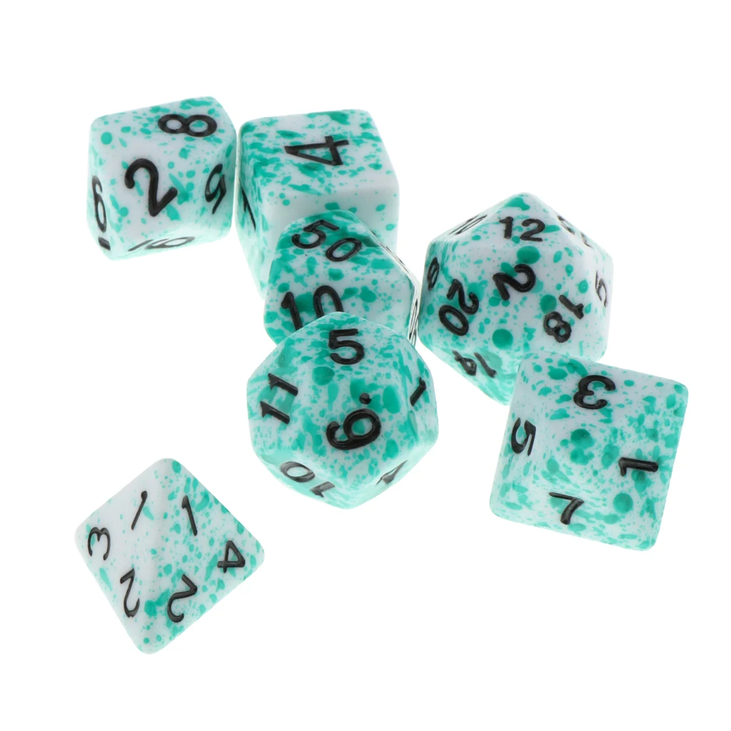 7Pc Multi-sided Dices Set D4-D20 MTG DND RPG Board Game Dice for D&D Roleplaying Party Casino Table Game Toy