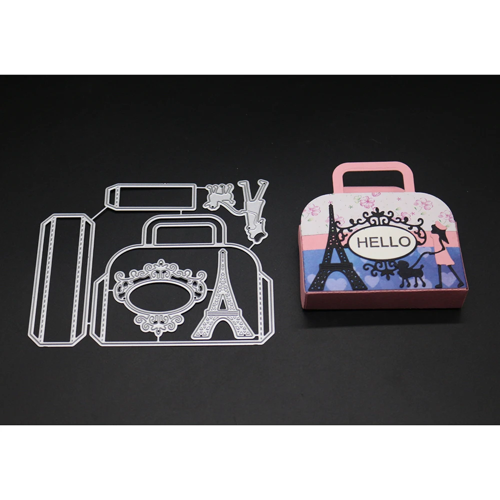 

3 Styles Tote Bag Adv-one Metal Cutting Dies Stencils For DIY Scrapbooking Embossing Paper Cards Photo Album Making Craft