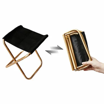 

Folding Chair Stools Mini Seat Aluminum Alloy Portable for Outdoor Camping Fishing Picnic Beach ZJ55
