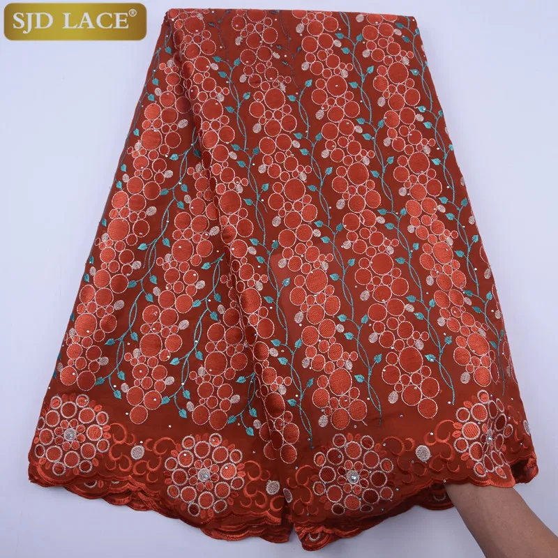 Кружевная хлопковая ткань SJD африканская кружевная нигерийская 2020