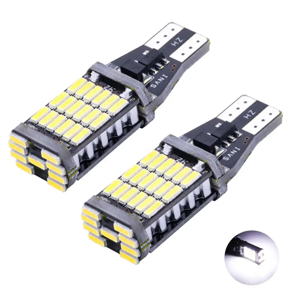 Автомобильные аксессуары 2 шт. T15 4014 45SMD Canbus светодиодный автомобильный сигнал