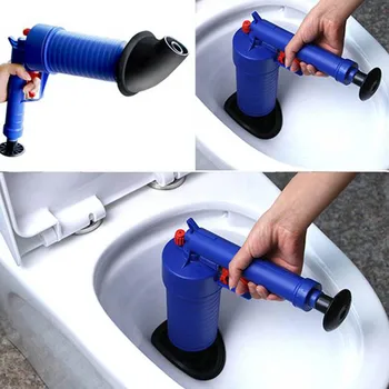 

Toilet Air Drain Blaster High Pressure Plunger Cleaner Drain Cleaning Tool Kitchen Sink Sewer Dredge for Kitchen,Bathroom,Sewer