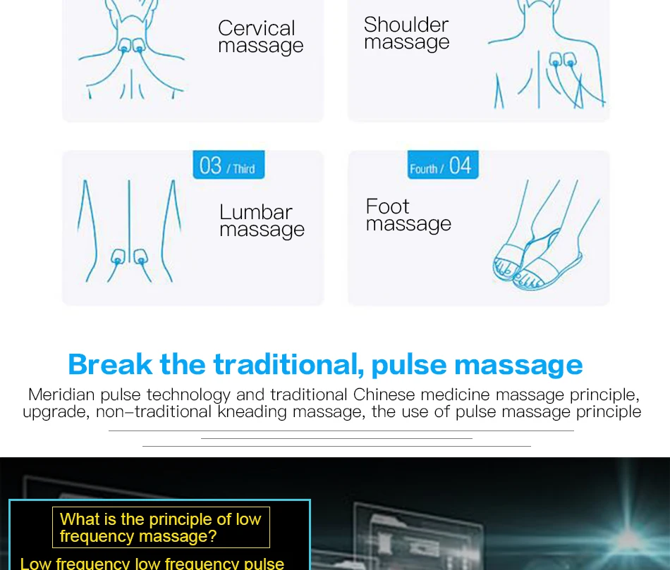 Стимулятор для тела, электрические мышцы, русская кнопка, терапия, массажер, пульс, акупунктура, полный массаж спины, расслабляющий уход, 16 подушечек