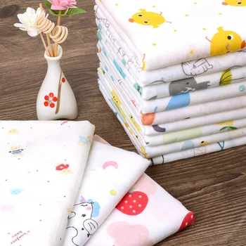 

1M*1.5M cotton fabric Clothing Towel Bath Towel Blanket Fabric Soft Cartoon Cotton tela algodon Baby 100% Cotton Plant Printed