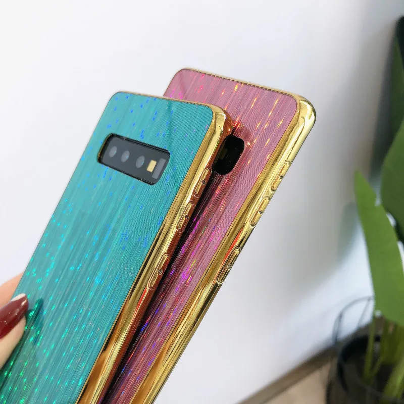 Роскошные лазер с перекрестным ремешком чехол для телефона для samsung galaxy note10 pro S10 S8 S9 плюс note9 note8 A8 A6 A7 A9 A10 A50 A70 J6