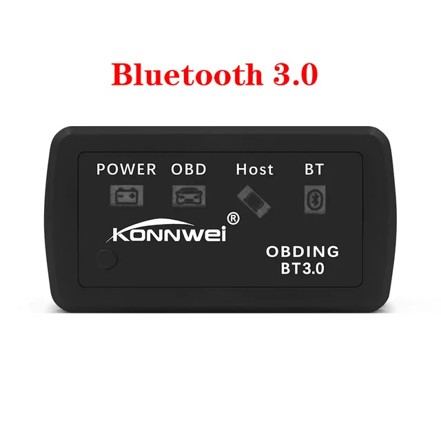 Автомобильный сканер, инструмент для чтения кодов KONNWEI KW902 ELM327 Wifi/bluetooth PIC18F25K80 OBD2, диагностический инструмент для iOS/Android, автоматическое сканирование OBD II - Цвет: bluetooth black