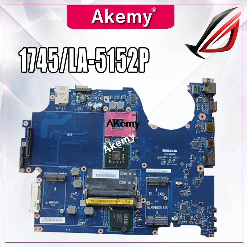 

For Dell Studio 1745 Laptop Motherboard KAT00 LA-5152P CN-0G913P 0G913P G913P 100% fully tested