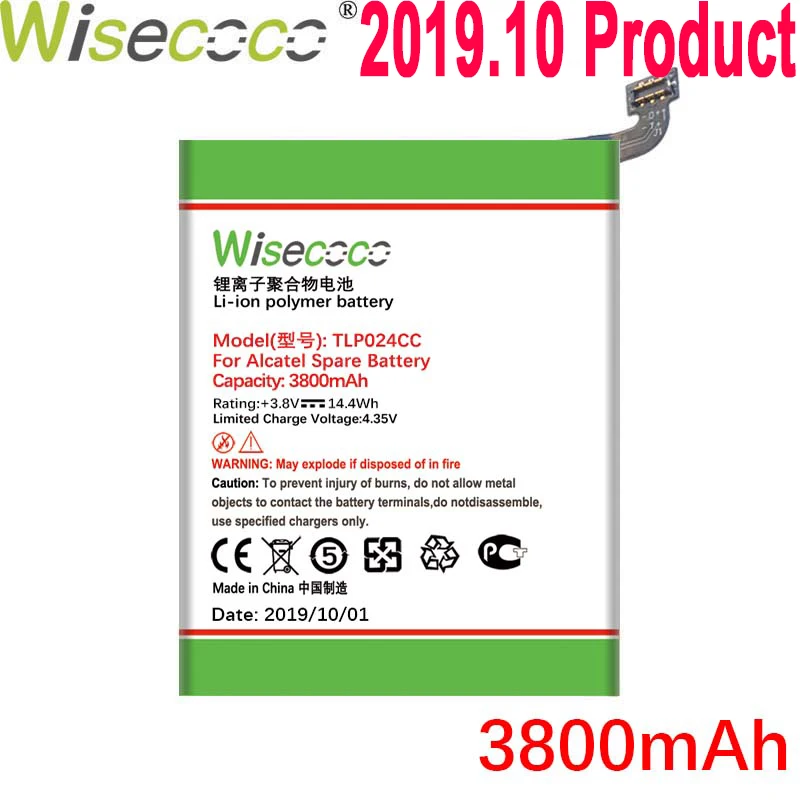 Wisecoco 3800 мАч TLP024C1/TLP024CJ Батарея для Alcatel Работает с любым оператором, A3 OT-5046/Touch Shine Lite OT-5080 5080X OT-5046D OT-5046Y 5046D 5046Y чехол для телефона